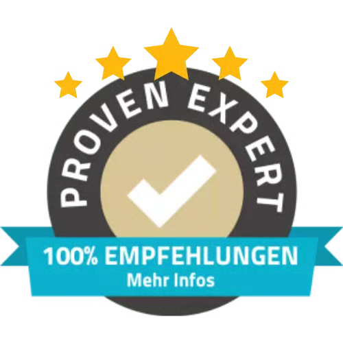 ProvenExpert Siegel – 100 % Empfehlungen für Kocak Media