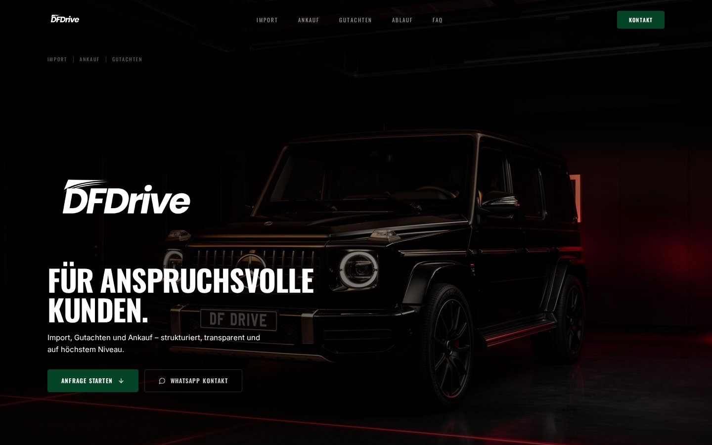 Startseite von DF Drive
