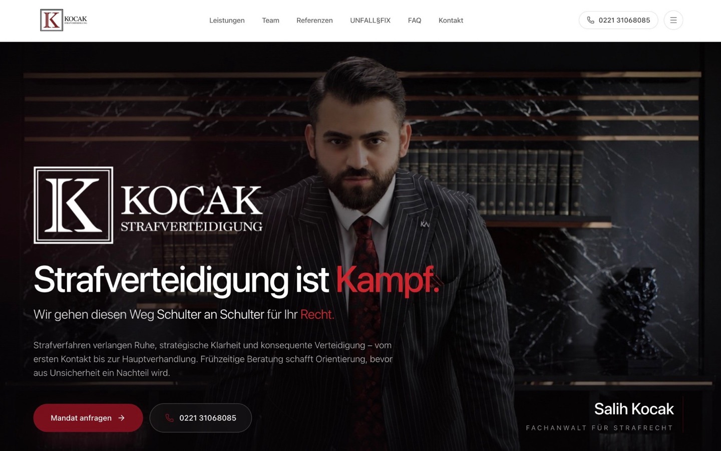 Website Kocak Strafverteidigung
